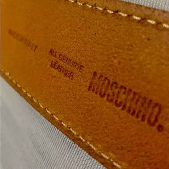 ✨Moschino genuine leather belt with metallic accent, new  display picture 2